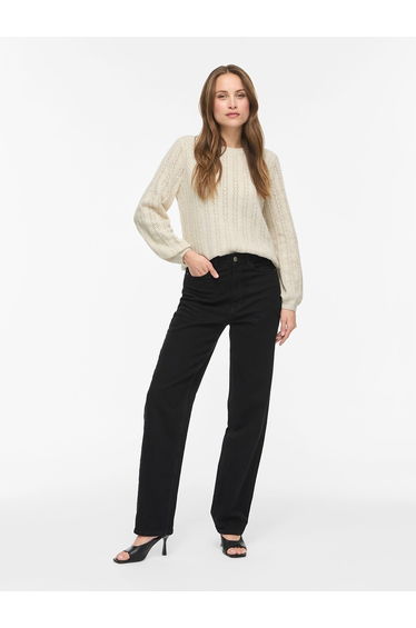 Openwork Crew Neck Jumper