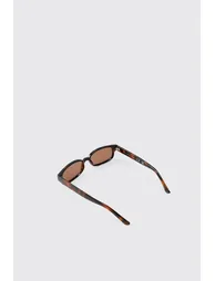 Tortoiseshell Rectangular Sunglasses - brown - 2