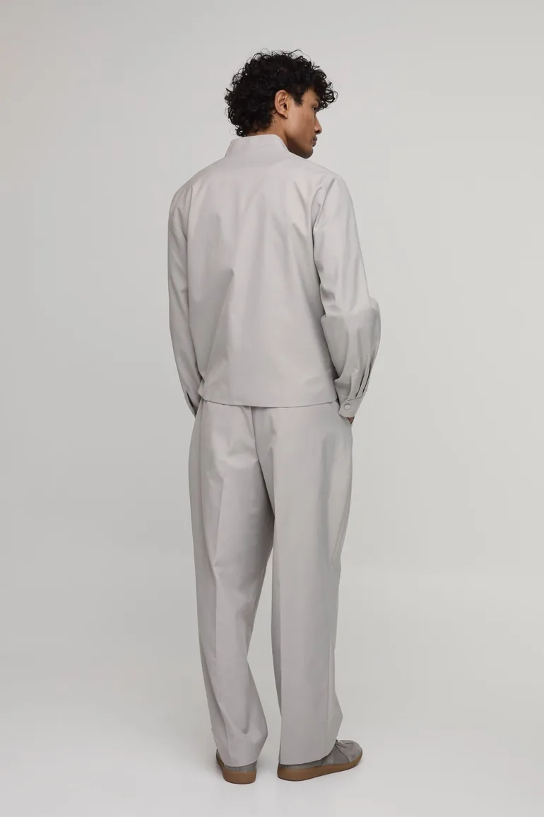 Wrap Tie Side Blazer - stone - 2