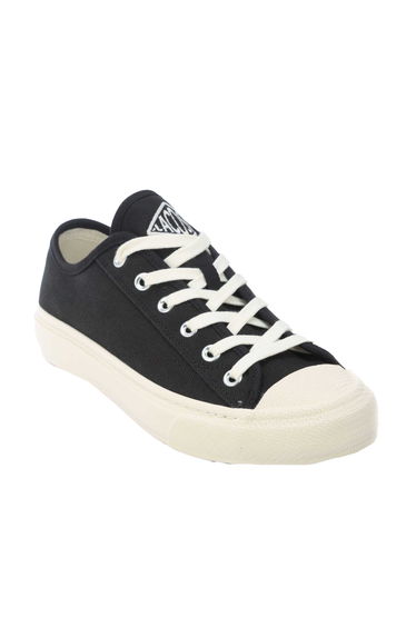 Lacoste Mens Backcourt 2.0 Canvas Low Trainers - Black