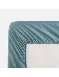 شرشف سرير بحواف مطاطية قطن ساتين بإرتفاع 30سم - 4