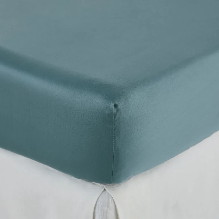 شرشف سرير بحواف مطاطية قطن ساتين بإرتفاع 30سم - 3