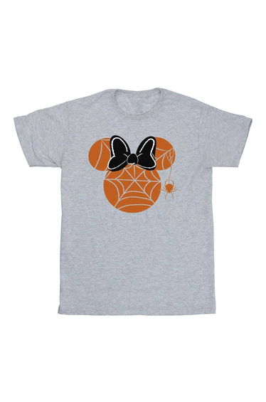 Minnie Mouse Girls Cobweb T-Shirt - Sports Grey