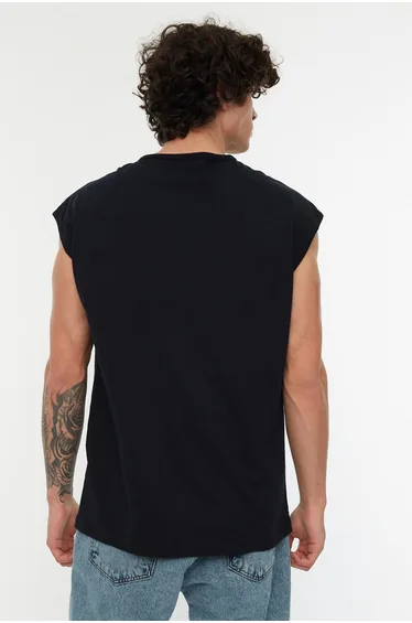 Men's 2-Pack Oversized/Wide Cut, Crew Neck 1 Cotton Sleeveless T-Shirt/Singaption