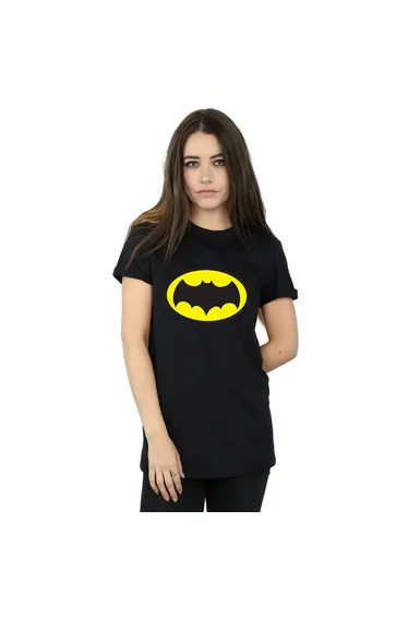 DC Comics Womens/Ladies Batman TV Series Logo Cotton Boyfriend T-Shirt