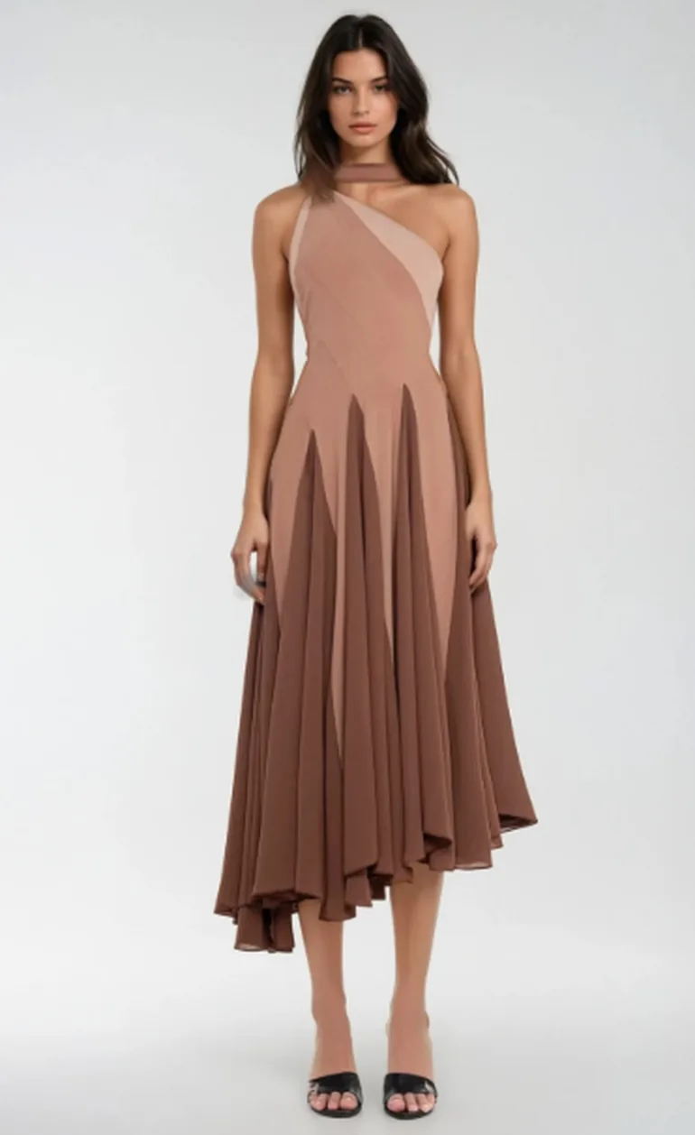 goddiva one shoulder asymmetric midi dress reviews One Shoulder Asymmetric Midi Dress - Green