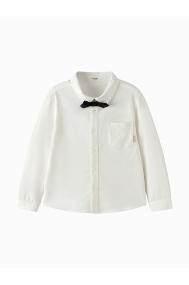 Boys' Long Sleeve Shirt With Bow Tie