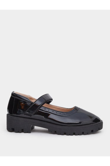 Girls Black Patent Mary Jane Platform Shoes