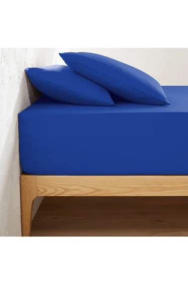 شرشف سرير قطن سادة بحواف مطاطية لمراتب بإرتفاع 32سم