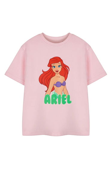 The Little Mermaid Girls Ariel Short-Sleeved T-Shirt - Pink