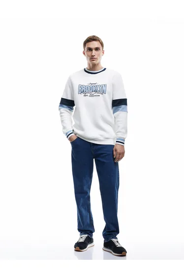 College Printed Sweatshirt