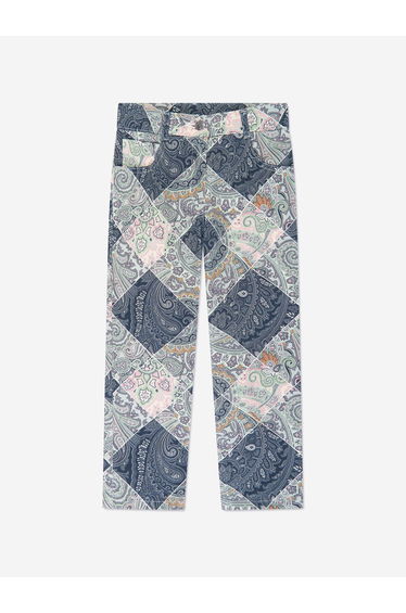Girls Paisley Trousers in Blue