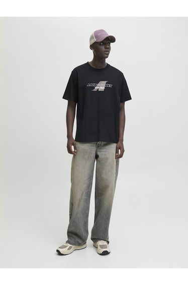 JCOTIER Front Print Crew Neck T-Shirt