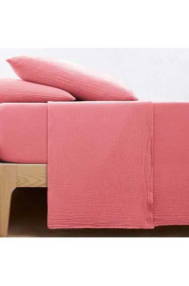 شرشف سرير قطن موسلين سادة