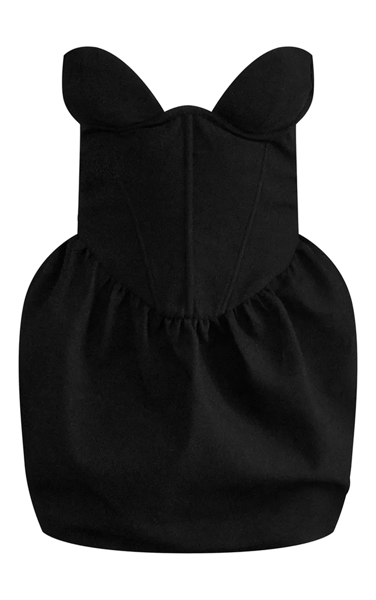 Shop PLT Label Black Bust Detail Corset Puffball Tailored Bodycon Dress  Online in Bahrain