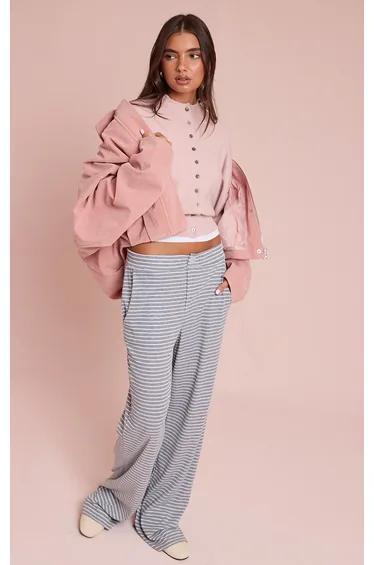 Pink Compact Knit Cardigan