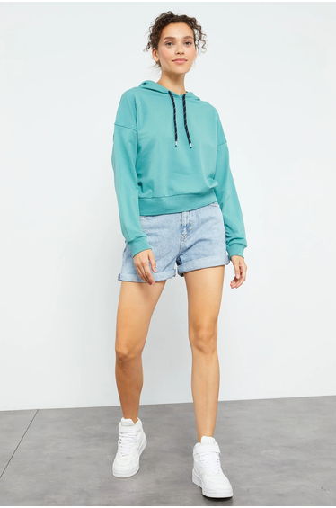TOMMY Relaxed Hooded Sweatshirt With Tie Detail