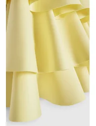 Girls Yellow Asymmetric Tiered Dress - 2