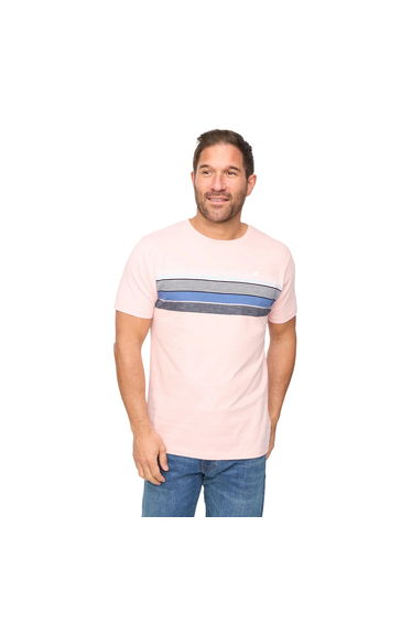 Bewley & Ritch Mens Laylen T-Shirt - Pink Stripe