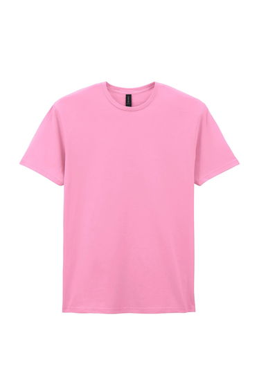 Gildan Mens SoftStyle Ringspun T-Shirt - Fan Candy Pink