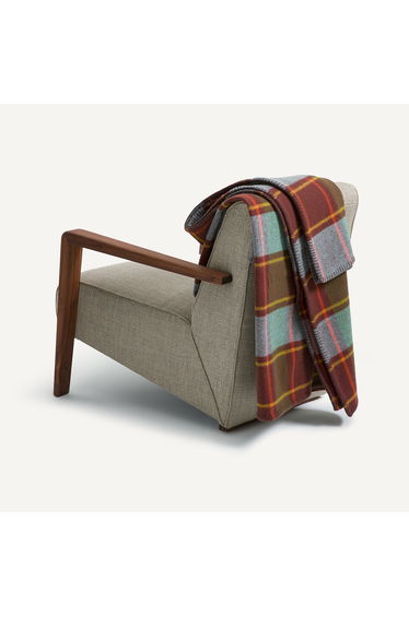 Kaspi Checked Throw in Wool