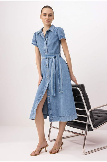 Blue Maxi Denim Dress