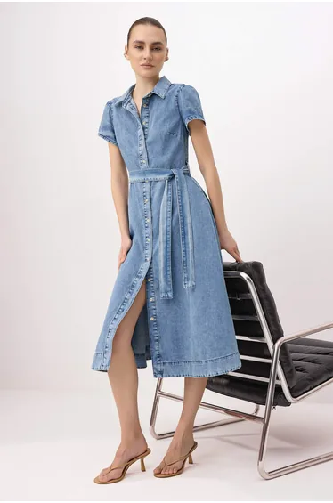 Blue Maxi Denim Dress