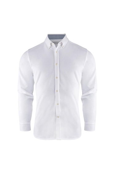 James Harvest Mens Burlingham Formal Shirt - White