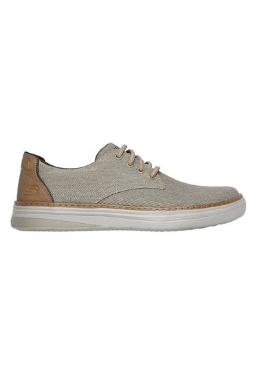 Skechers Mens Hyland Striped Canvas Trainers - Khaki