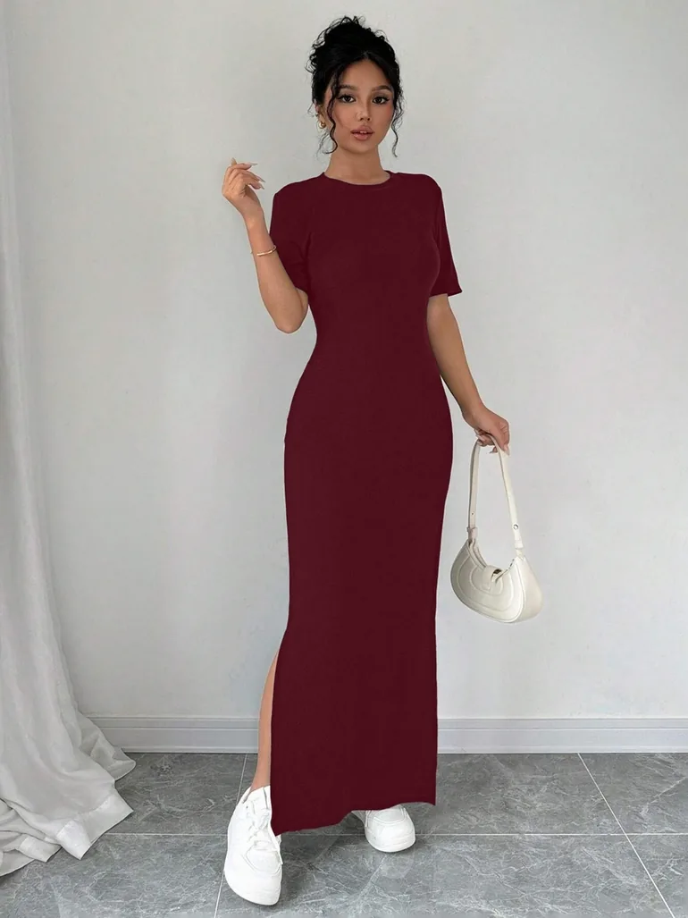 burgundy bodycon maxi dress Plum slip velvet long it ensures a snug yet flexible fit for all Long Sleeve Cut Out Strap