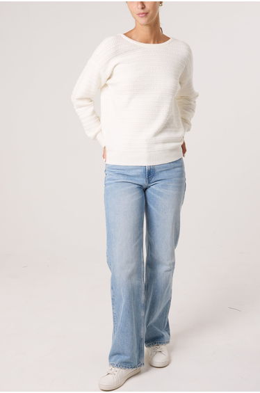 Round Neck Bow Back Detailed Jumper