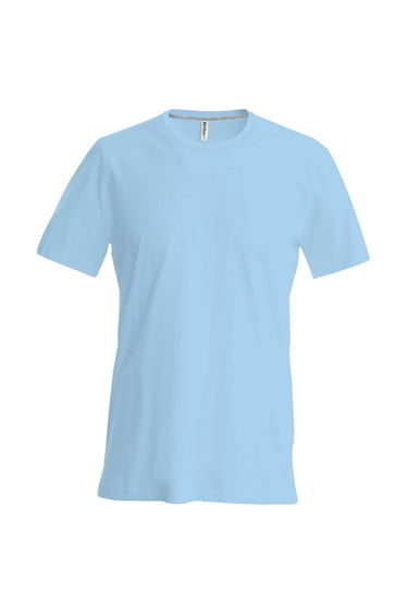 Kariban Mens Slim Fit Short Sleeve Crew Neck T-Shirt - Sky Blue