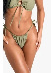Swimwear Essentials Ruched Tie Side Brief - khaki - 2