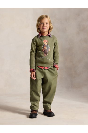 Ralph Lauren Boys Polo Bear Sweatshirt in Green