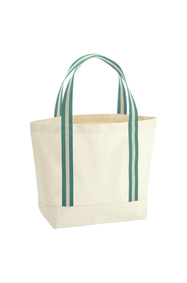 Westford Mill EarthAware Organic Tote Bag - Natural/Sage Green