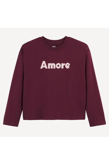 Amore Printed T-Shirt with Long Sleeves