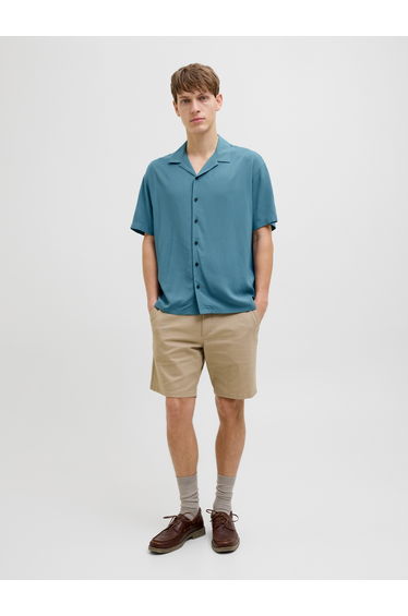 Solid Regular Fit Spread Collar Shirt