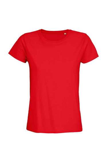 SOLS Womens/Ladies Pioneer Organic T-Shirt - Bright Red