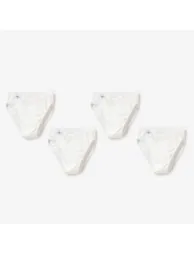Pack of 4 Basic Cotton High Leg Knickers
