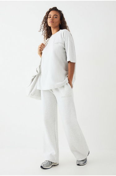 DSGN Studio Embossed Straight Leg Jogger - ash grey