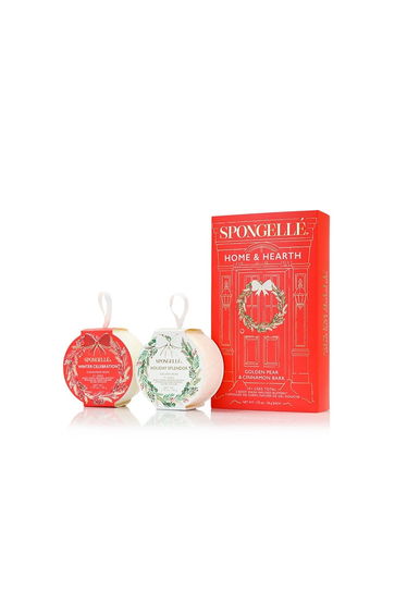 Spongellé Home & Hearth Body Infused Buffers Gift Set, Golden Pear &