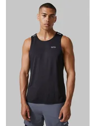 فيست رياضي رجالي بشعار - أسود 