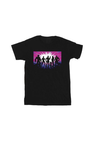 Guardians Of The Galaxy Volume 3 Boys Silhouette Cotton Cut Out T-Shirt - Black