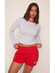 Red PLT Sport Cotton Fleece Sweat Shorts - 1