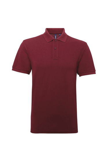 Asquith & Fox Mens Short Sleeve Performance Blend Polo Shirt - Burgundy