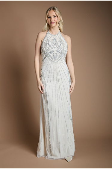 Coast Honoured Sculpting Halterneck Embellished Wedding Dress