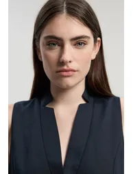 فستان ماكسي كتان بربطة خصر بتصميم لف - 1