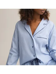 Cotton Chambray Grandad Pyjamas - 1