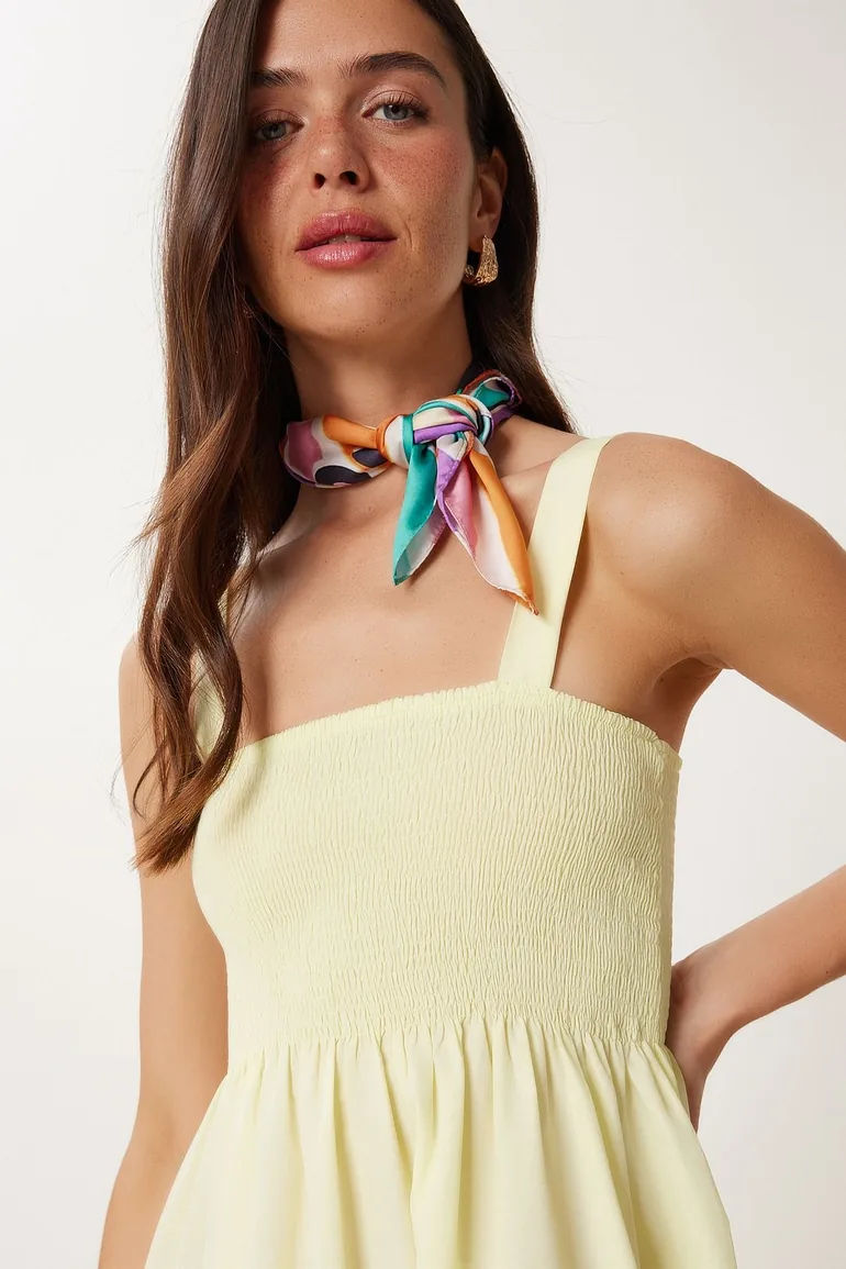 فستان هابينس إسطنبول أصفر ميداكسي - 4