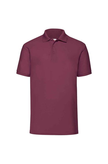 Fruit of the Loom Mens Pique Polo Shirt - Burgundy